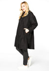 Coat hooded - black