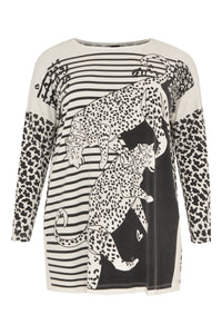Sweater leopard stripe - white - #4