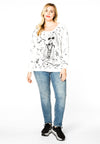 Sweater GIRL PRINT - ecru