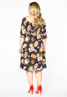 Dress wide neck GAMECARD - black - #3