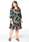 Dress flower check - black