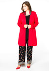 Blazer v-neck collar interlock - red