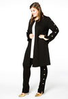 Cardi-jacket button INTERLOCK - black