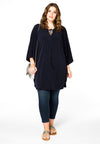 Tunic string v-neck - blue