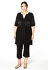 Tunic ruffled pearls DOLCE - black  - #2