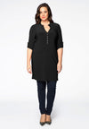 Tunic grandad collar DOLCE - black