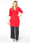 Tunic grandad collar DOLCE - red