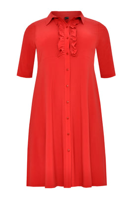 Blouse-dress ruffled DOLCE - red  - #4