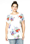 Blouse wide BOUQUET - white