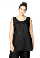 Singlet LINEN - black - #1