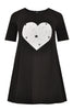 Tunic wide bot HEART - black  - #4