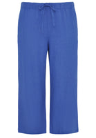 Trousers 7/8 LINEN - light blue - #4