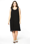 Dress plissé VOILE - black 