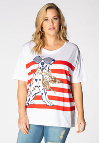 Shirt wide fashion dog - white - #1