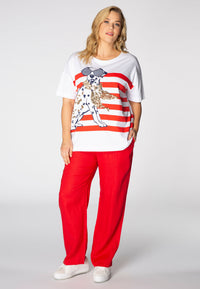 Shirt wide fashion dog - white - #2