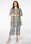 Tunic wide bot double V SNAKE - white