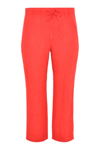 Trousers long LINEN - red - #4