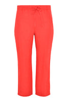 Trousers long LINEN - red  - #4