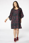 Dress wide sleeves HEART - black - #2