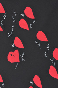 Dress wide sleeves HEART - black - #5