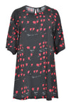 Dress wide sleeves HEART - black - #4