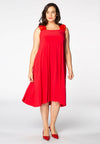 Dress flower straps DOLCE - red