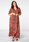 Dress cross-overlay RED LEO - red
