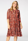 Dress ruffles RED LEO - red