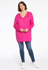 Pullover V basic - pink