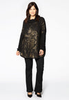 Pullover gold spray - black