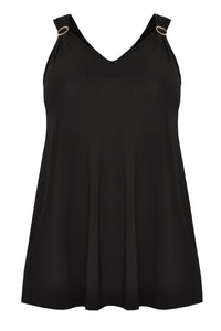 Singlet flare embelished DOLCE - black - #4