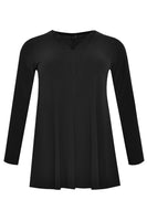 Tunic DOLCE flare v-neck - black - #4