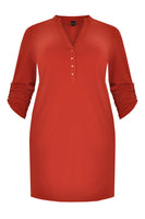 Tunic DOLCE grandad collar - orange  - #4