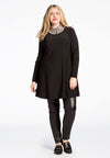 Tunic DOLCE wide bot leopard - black
