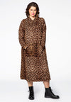Dress hooded LEOPARD - brown