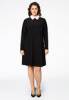 Dress DOLCE wide bot collar - black