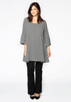 Tunic wide bottom PIED DE POULE - black