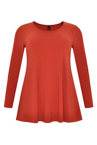 Tunic DOLCE flare long sleeve - orange - #4