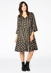 Dress ruffled BLACK CAMEL - black