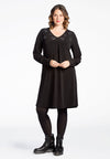 Dress beaded hearts DOLCE - black