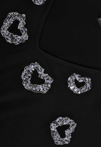 Dress beaded hearts DOLCE - black - #5