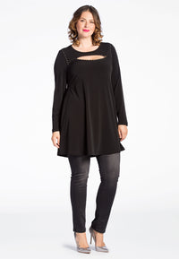 Tunic DOLCE wide bottom studs - black - #2