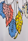 Tunic wide bottom feathers - white - #5