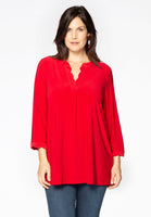 Tunic wavy placket DOLCE - red  - #1