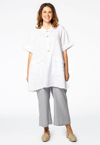 Trousers cropped LINEN - grey - #2