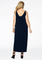 Dress long puckered DOLCE - blue - #3