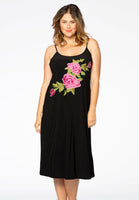 Dress spaghetti rose DOLCE - black  - #1