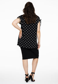 Tunic shoulder string DOTS - black - #3
