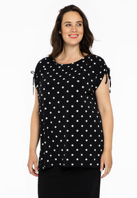 Tunic shoulder string DOTS - black - #1