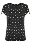 Tunic shoulder string DOTS - black - #4